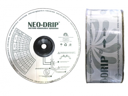 капельная лента neo-drip (толщина 8 mils), шаг 20 см, вылив 1,00 л/ч - 3000 м